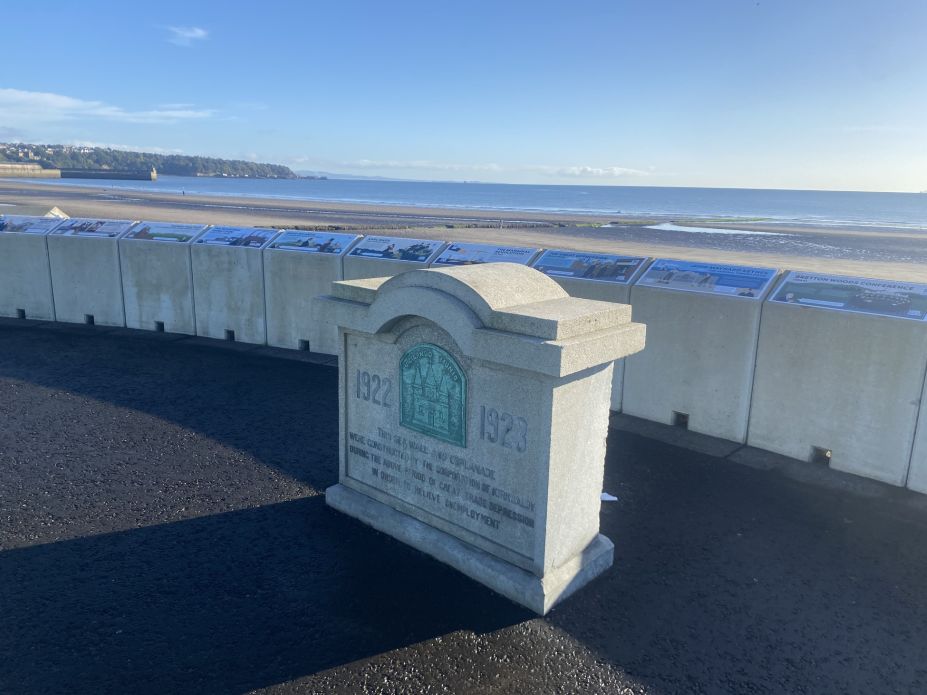 Adam Smith Plaques along the sea wall in Kirkcaldy