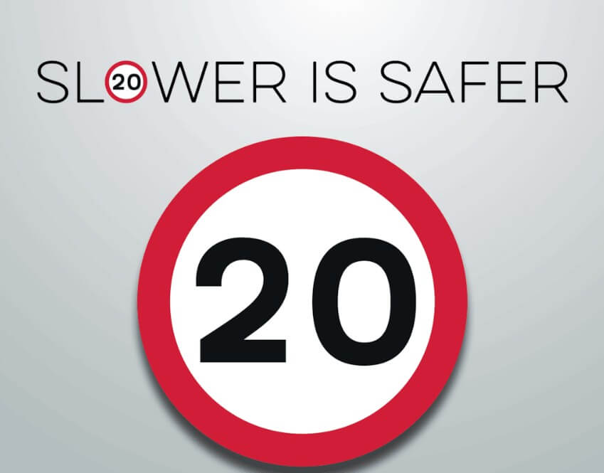 20mph road sign
