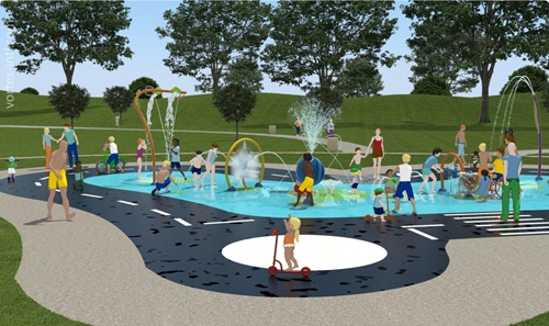 Artists' impression of new Burntisland splashpad Artists' impression of new Burntisland splashpad