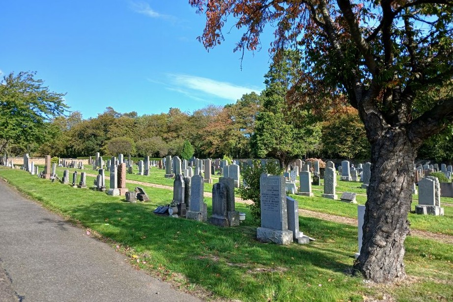 Headstones at Hayfield Cemetery, Kirkcaldy