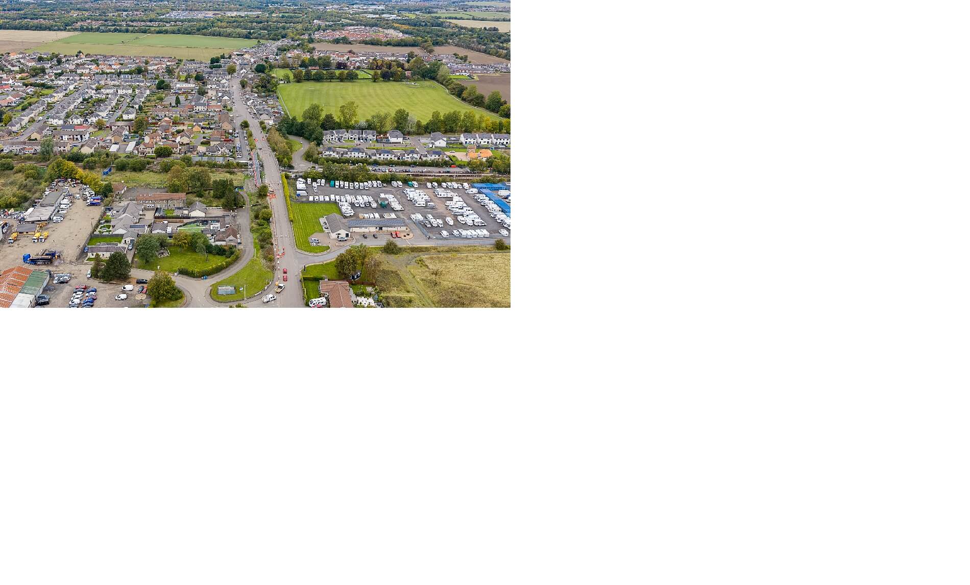 Aerial shot of Thronton