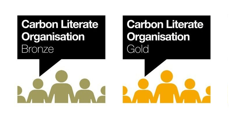 Bronze and Gold Carbon Literate Organisation accreditations 