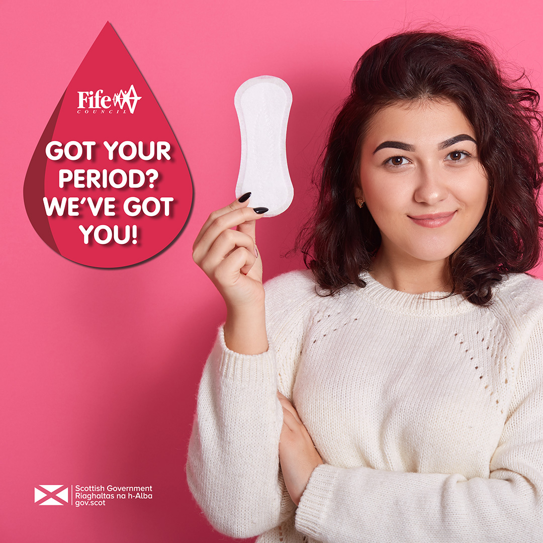Free period products in Fife - Fife Council champions access to free period products with Menstrual Hygiene Day pop-up event
