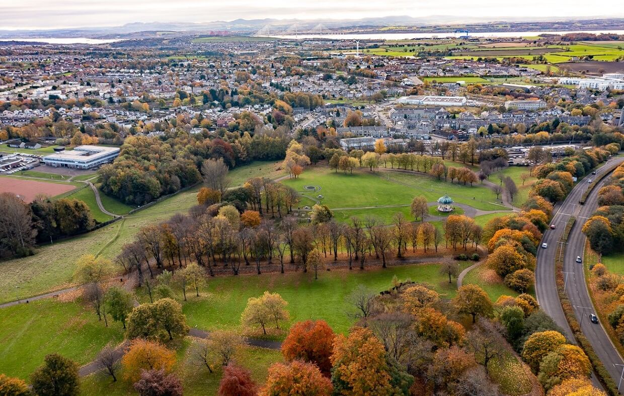 aerial view of the Public Park