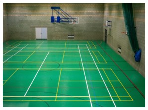A multi use indoor sports court A multi use indoor sports court