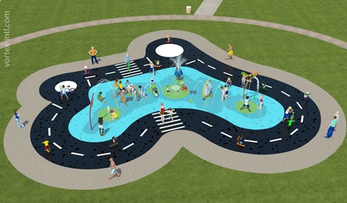 Artists' impression of new Burntisland splashpad Artists' impression of new Burntisland splashpad