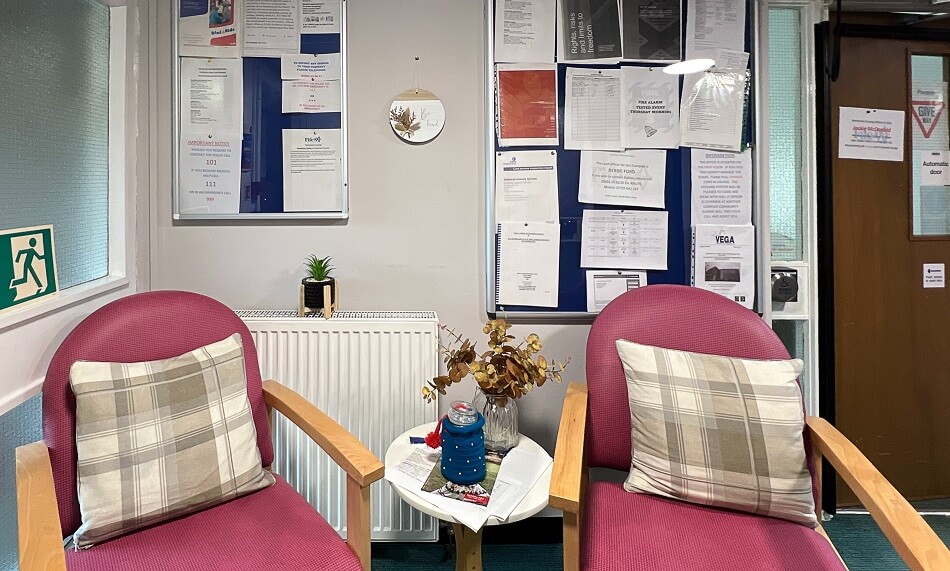 Small seating area at Dollar Court