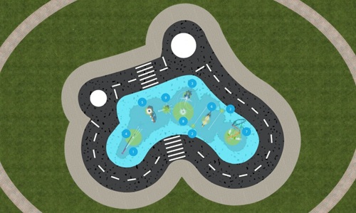 Artists' impression of new Burntisland splashpad Artists' impression of new Burntisland splashpad