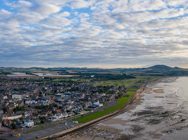 Aerial picture of Levenmouth - Overnight closure of Leven Promenade car park for ground investigation works