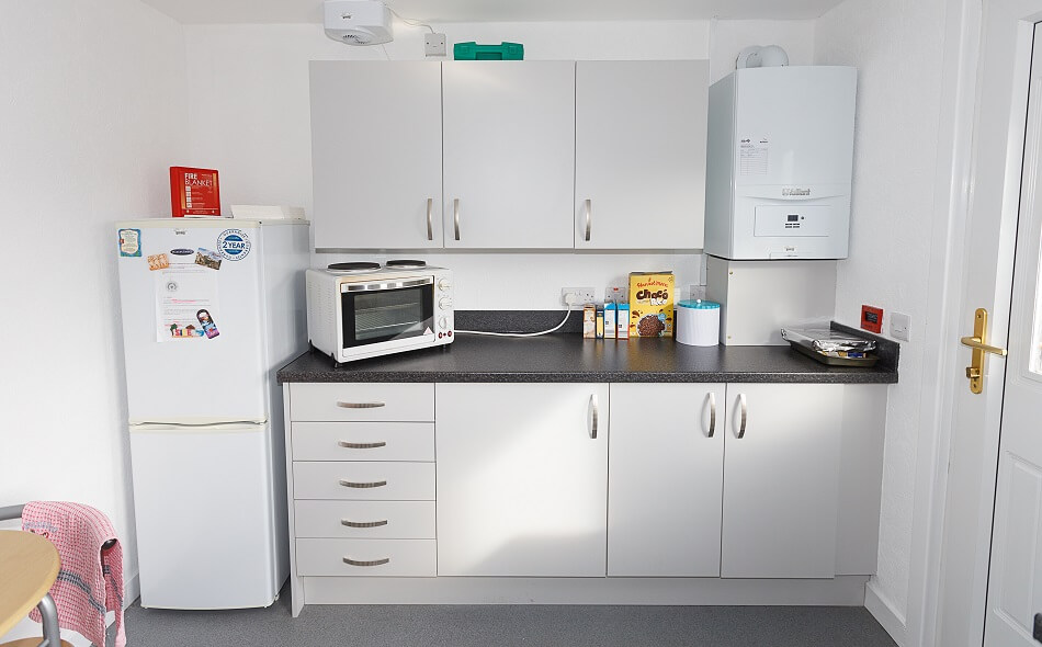 Communal kitchen at Sea Road