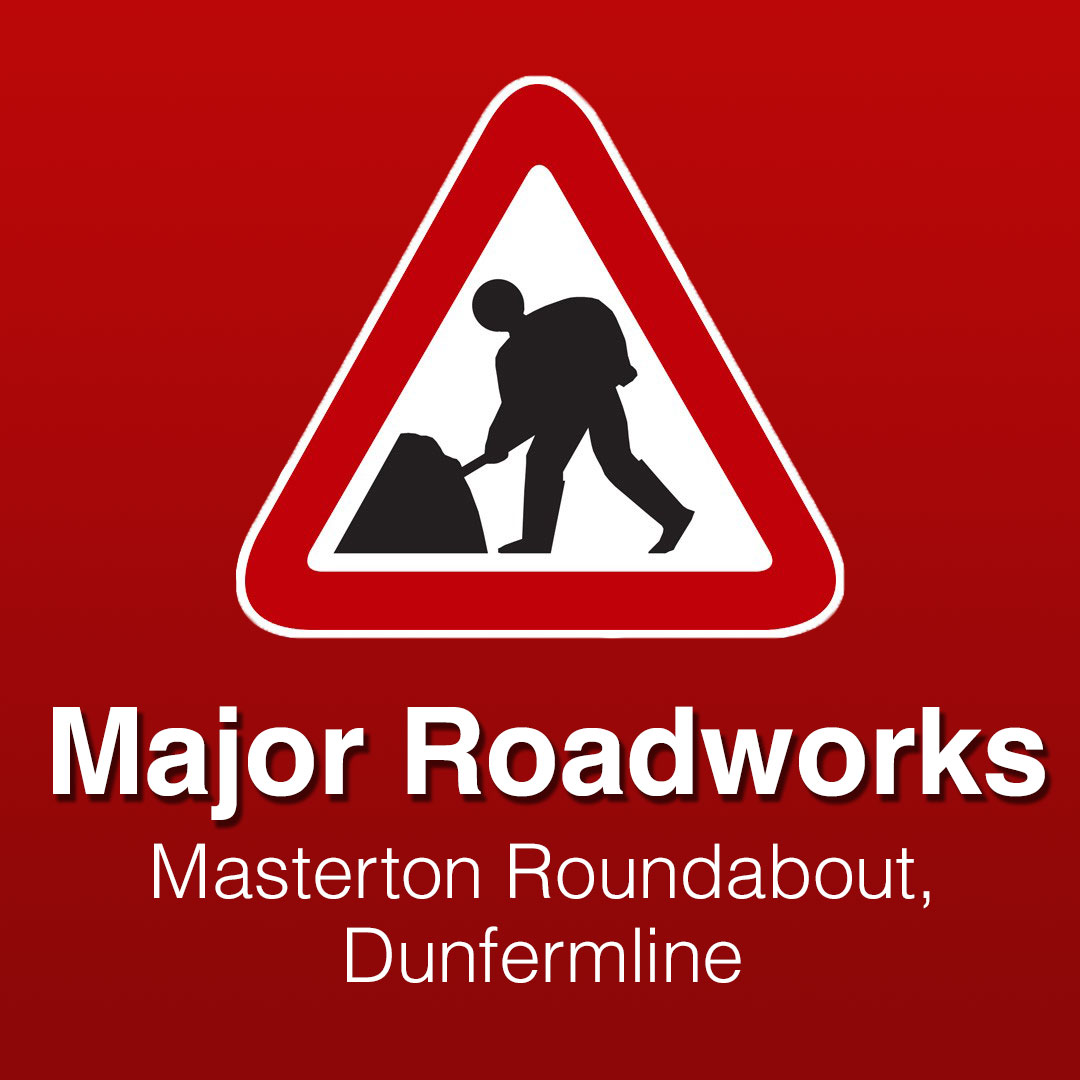 Roadworks  - Roadworks on Masterton Roundabout, Dunfermline