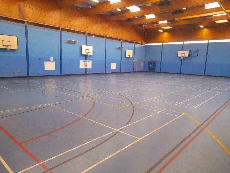 Games hall at Inverkeithing High School Community Use Games hall at Inverkeithing High School Community Use