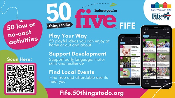 50 Things to Do flyer, with image of mobile phone and QR code, to take you to the 50 Things to Do website (as above). 50 Things to Do flyer, with image of mobile phone and QR code, to take you to the 50 Things to Do website (as above).