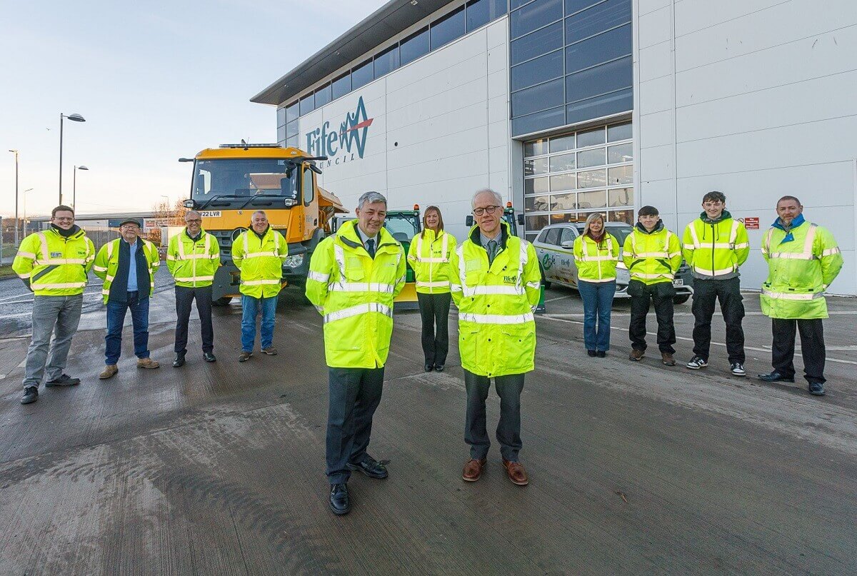 Councillor Altany Craik with Transportation and Roads Service - Keeping Fife moving during winter 2023