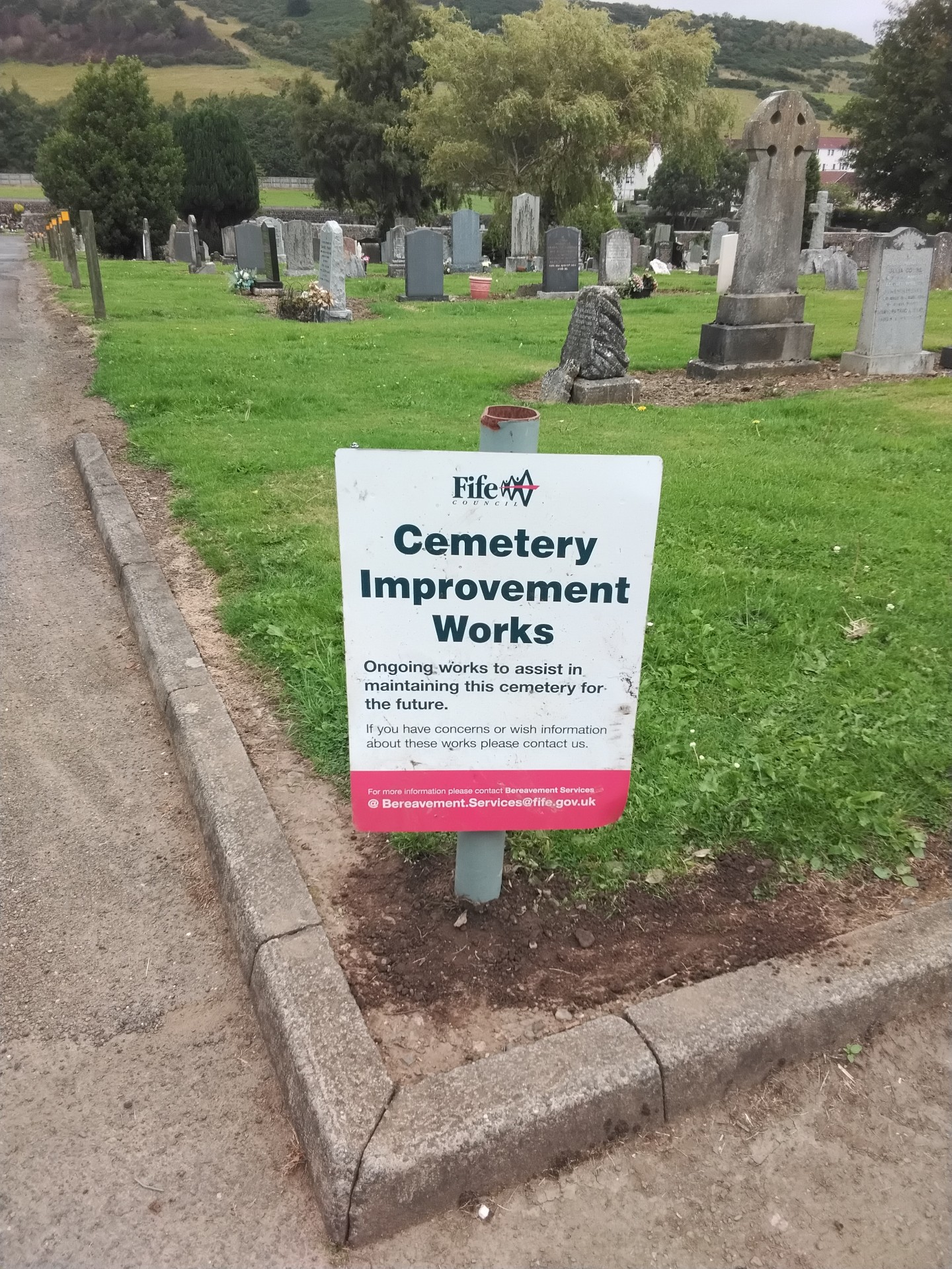 Ballingry Cemetery improvement works - Headstone inspections to be carried out at Ballingry Cemetery.