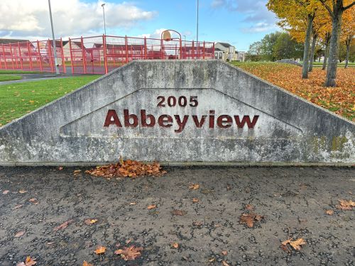 Abbeyview sign - Abbeyview Decides - help shape £30,000 of local funding