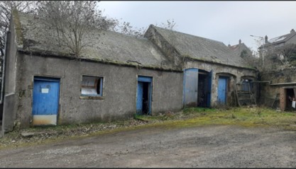 Derelict building at Ravenscraig walled gardens in Kirkcaldy.