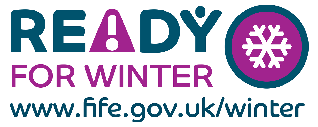 Ready for Winter logo with snowflake and website link - Preparing for winter in Fife