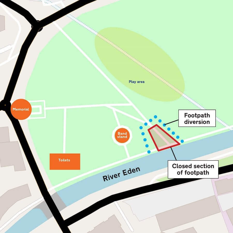 Haugh Park route diversion map