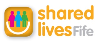 Smiley Logo with Shared Lives Fife wording