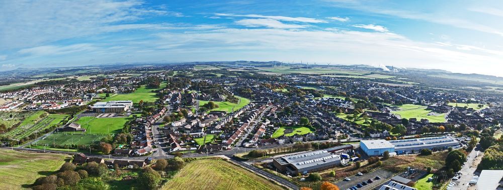 Ariel view of Cowdenbeath