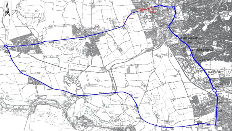 Carnegie Drive diversion route