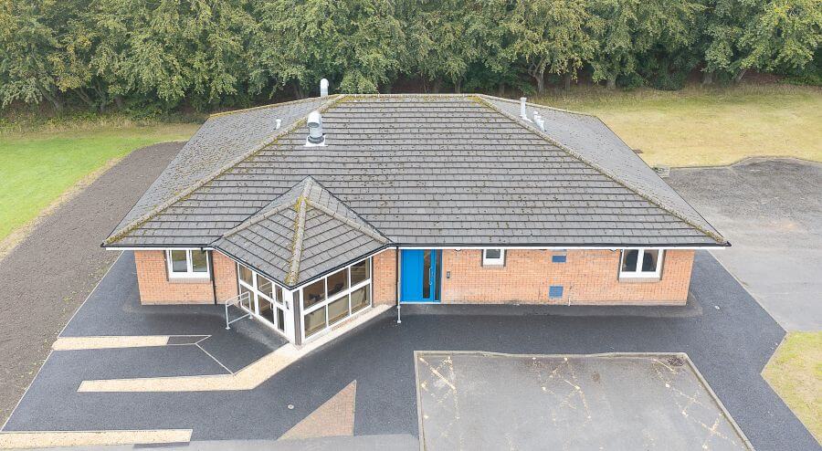 Birds-eye view of the Bairns Hoose