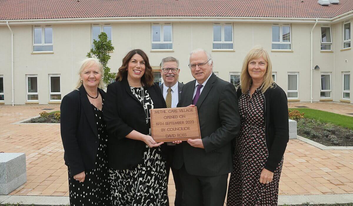 Fiona McKay, Head of Strategic Performance, Planning & Commissioning Fife Health and Social Care Partnership, Nicky Connor, Director, Fife Health and Social Care Partnership, John Mills, Head of Housing Services, Fife Council, Councillor David Ross, Fife Council Leader, Shelagh McLean, Head of Education, Fife Council, pictured at the opening of the new Methilhaven Care Village Fiona McKay, Head of Strategic Performance, Planning & Commissioning Fife Health and Social Care Partnership, Nicky Connor, Director, Fife Health and Social Care Partnership, John Mills, Head of Housing Services, Fife Council, Councillor David Ross, Fife Council Leader, Shelagh McLean, Head of Education, Fife Council, pictured at the opening of the new Methilhaven Care Village