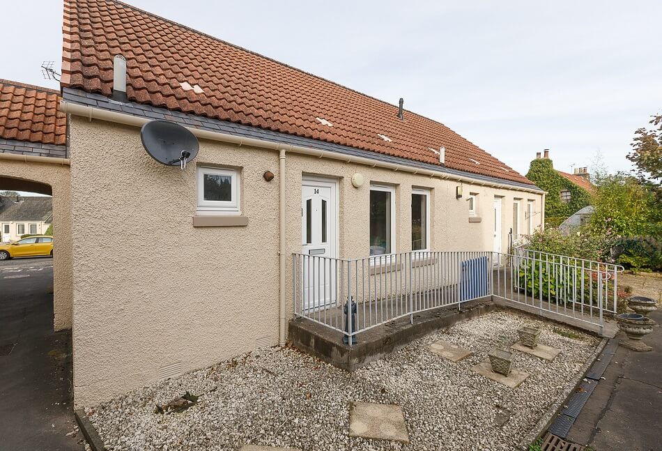 Example of one of the bungalows at Castle Park, with ramp access to front door