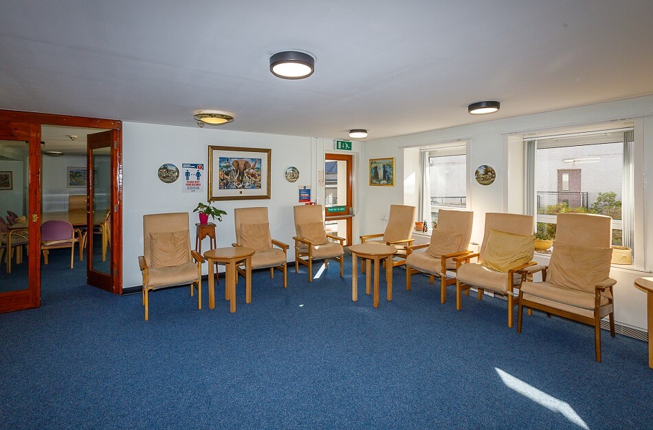 Seating area at Bathgate Court