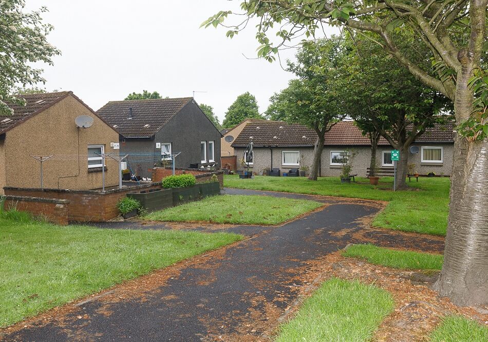 Communal walkways at Walter Hay Court