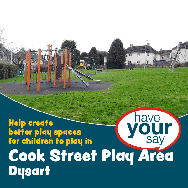 Image of play area with a climbing tower and some swings