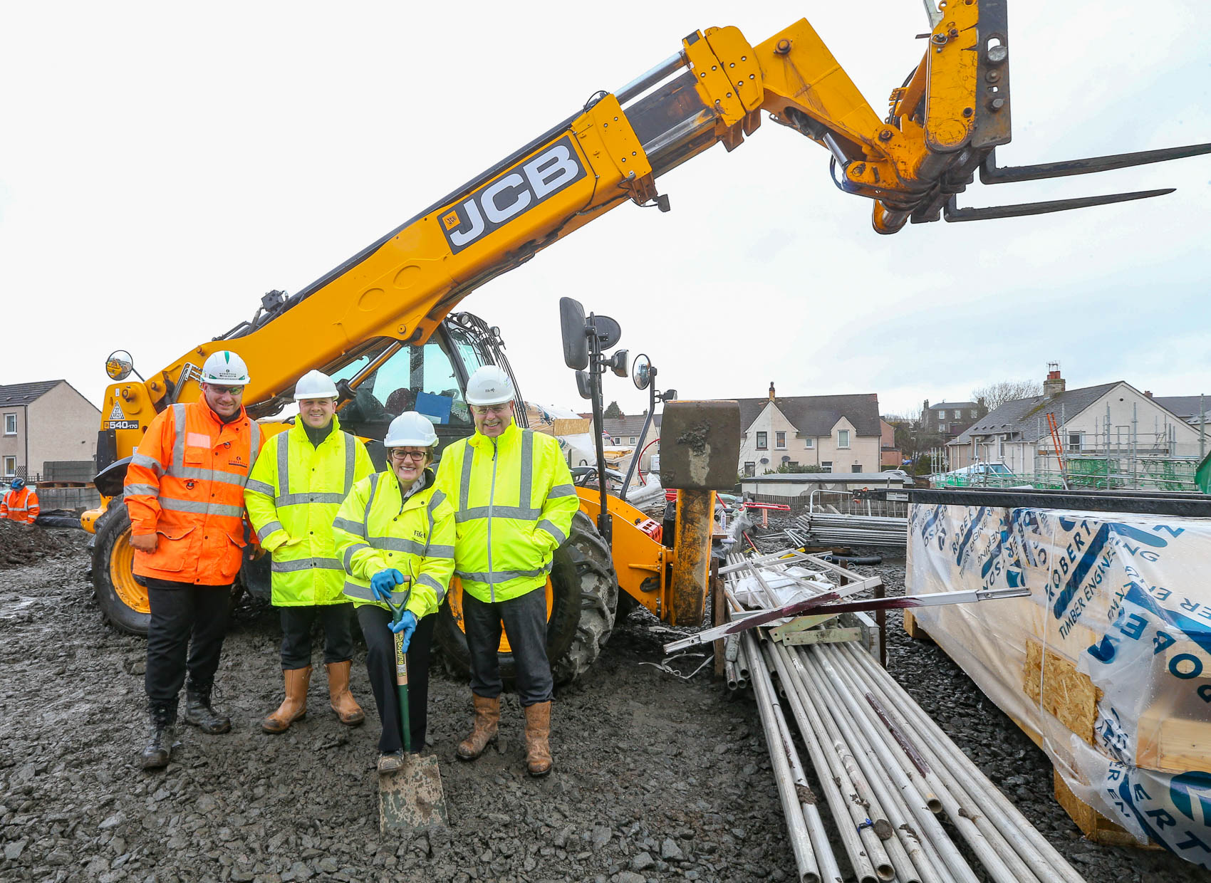 Sod cut Leslie March 2020 - Nine new Council Houses in Leslie