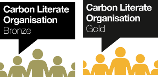 Bronze and Gold Carbon Literate Organisation accreditations 