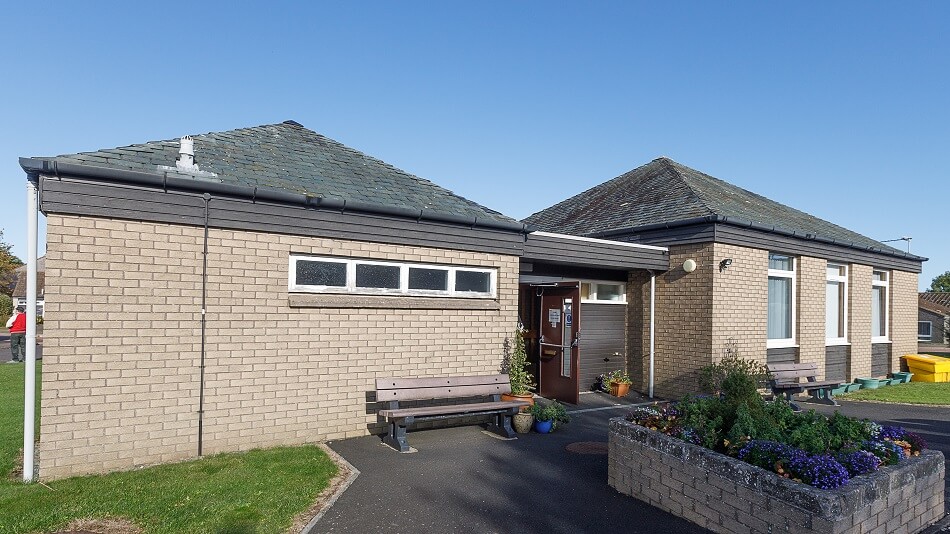Exterior of main reception building at Scooniehill