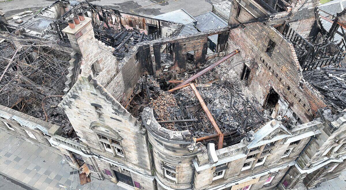 Fire damaged former Kitty's nightclub in Kirkcaldy