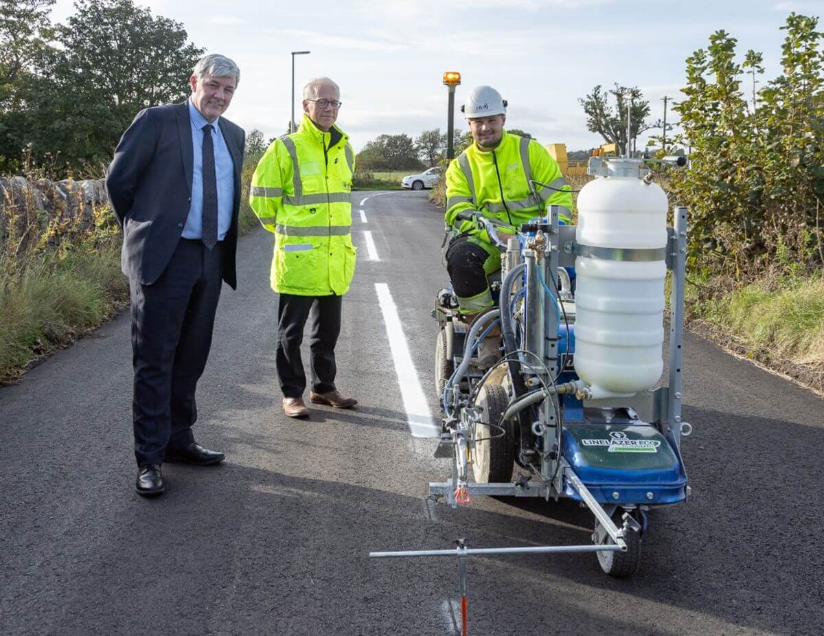 New road line marking machine - Fife Council invests in cutting-edge electric road lining equipment