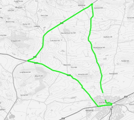 Burnside, Cupar diversion route 2 Map showing diversion route
