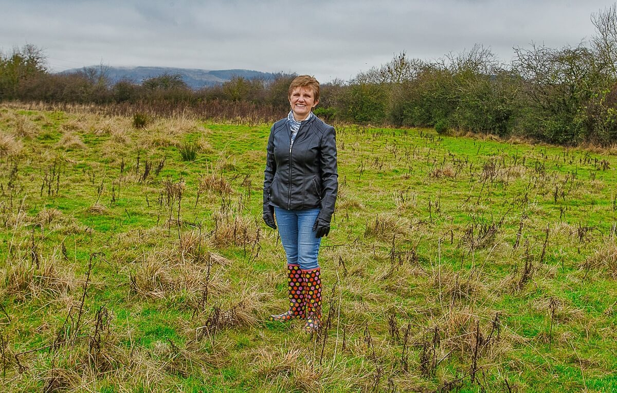 Cllr. Judy Hamilton in the area where the new woodland will be created