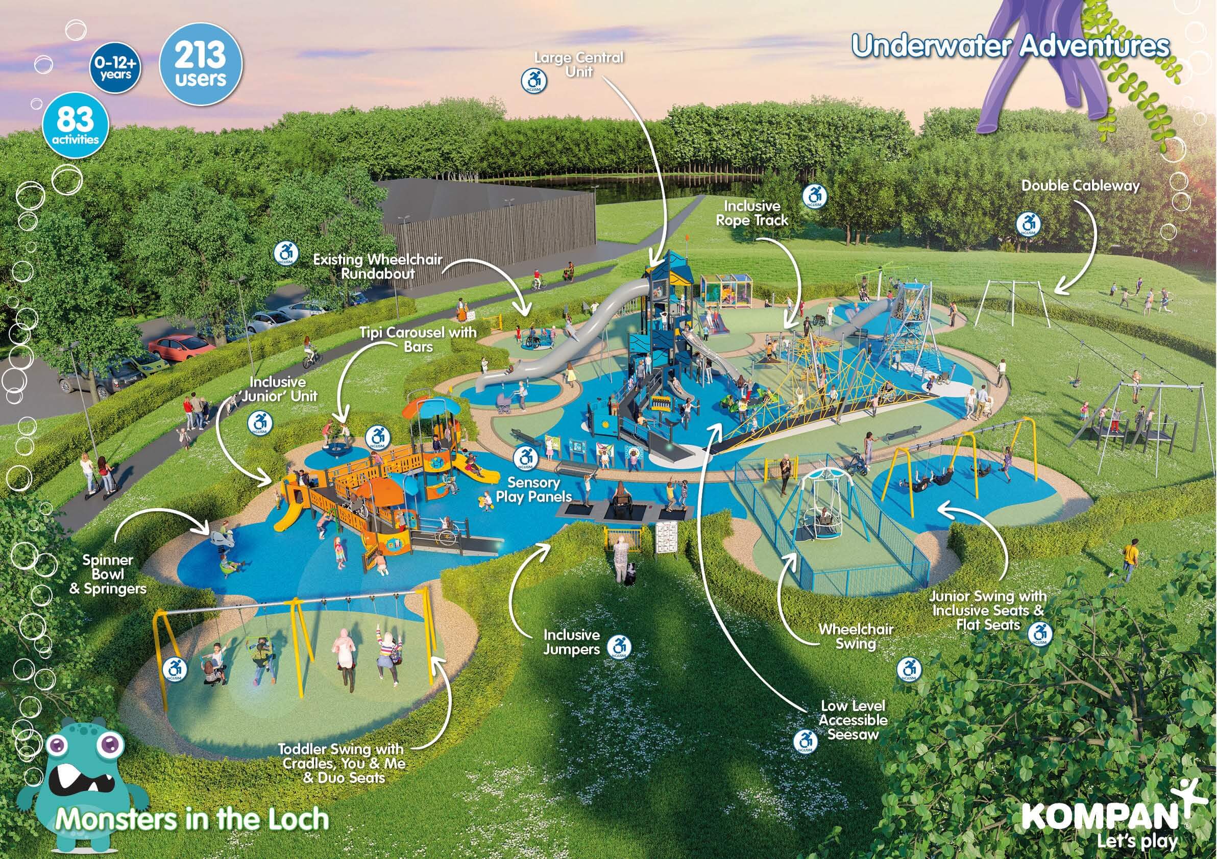 Design proposal of the new playpark layout and equipment