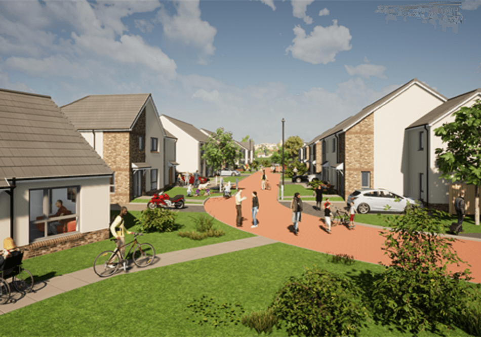 Artist impression of housing development