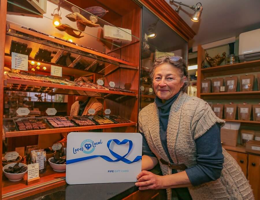 Sonia in her Chocolate shop Sonia in her Chocolate shop