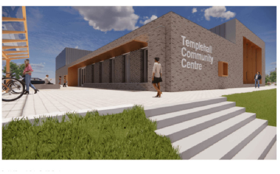 Artist's impression of new Templehall hub - New state of the art hub planned for Templehall