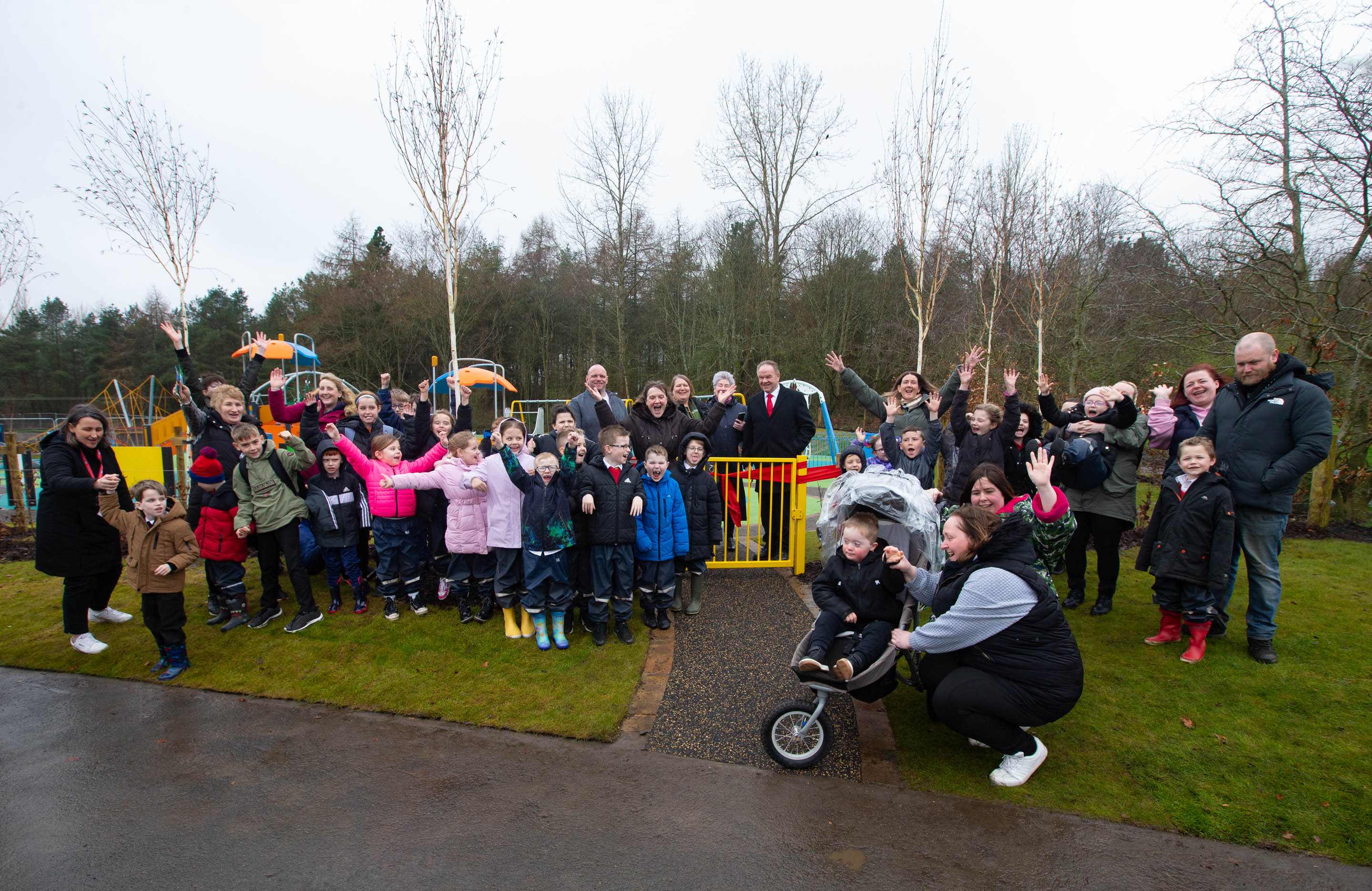 Kids celebrate opening of play park at Lochore Meadows Opening of Lochore Meadows play park