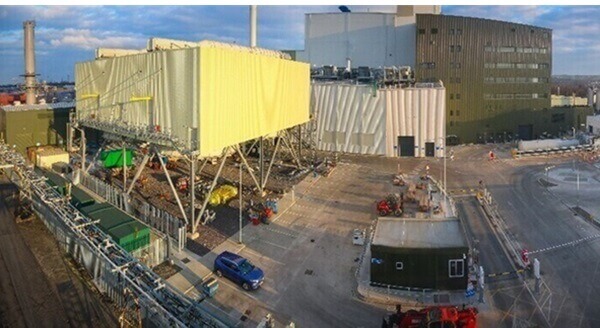 Birds eye view of Earls Gate EfW facility