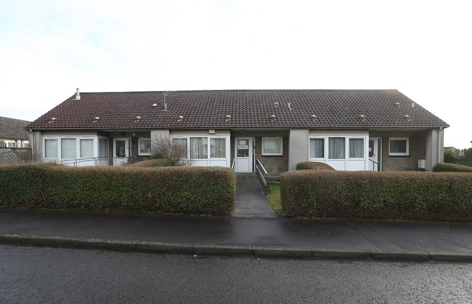 Exterior of Katrine Crescent, showing three neighbouring bungalows