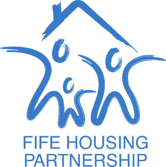 FHP-logo-Jan-23resize.png Fife Housing Partnership logo featuring stylised figures forming the shape of a house.