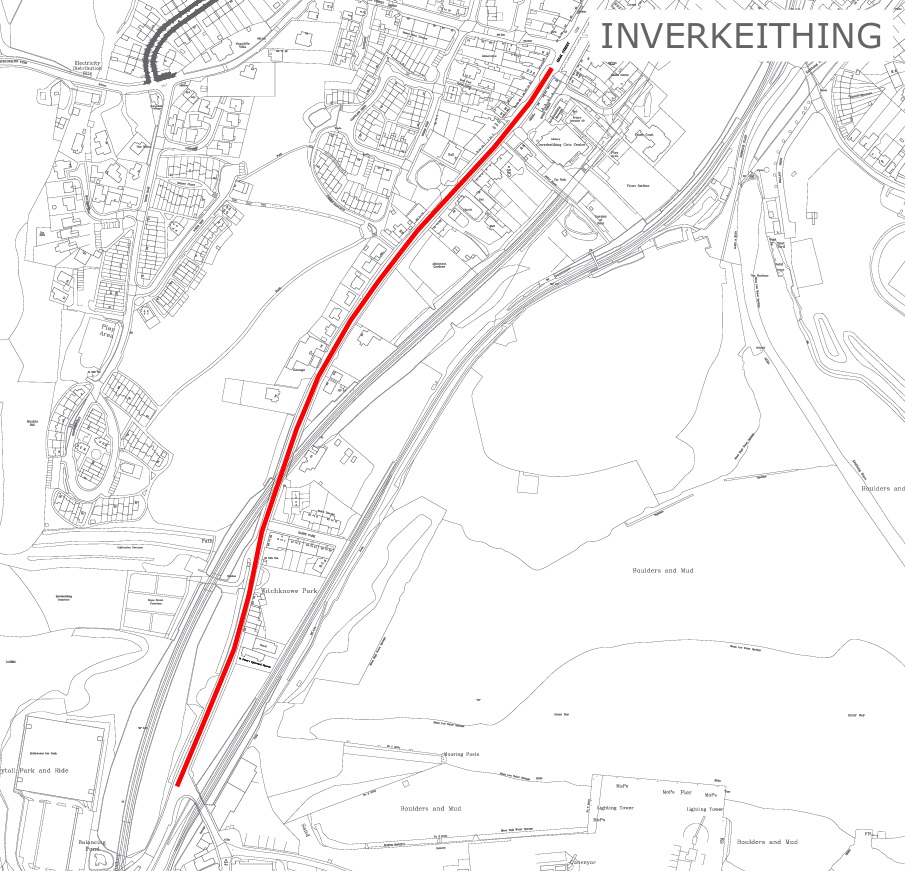 map showing location of works on Hope Street