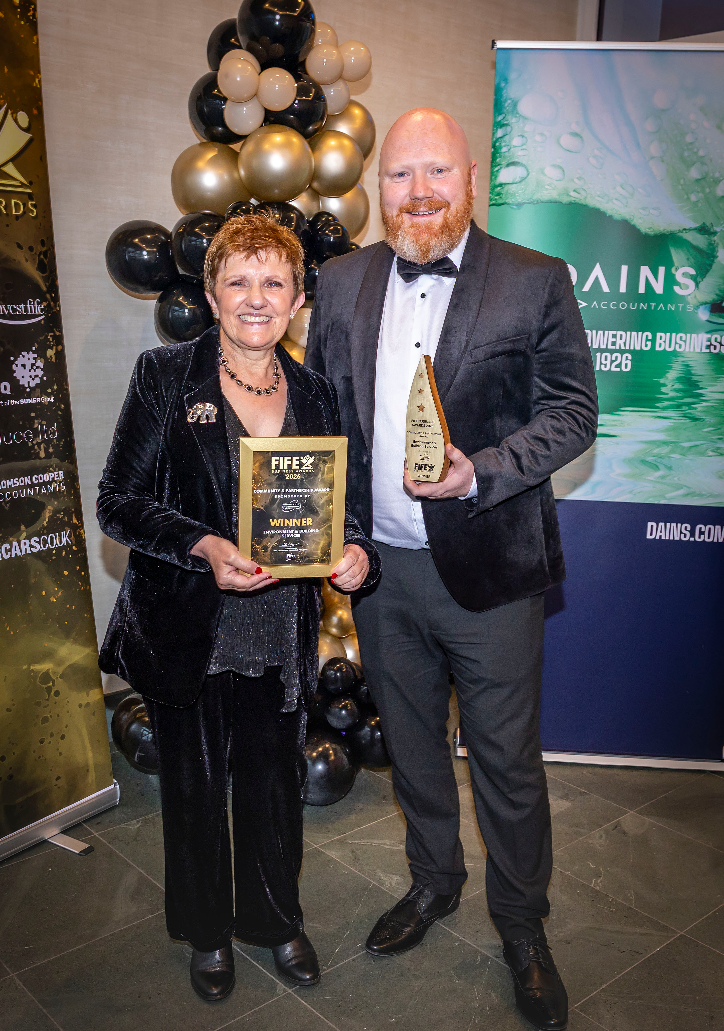 Councillor Judy Hamilton, Fife Council’s Housing & Building Services Spokesperson, and Lewis McKerchar, Commercial Development Manager. 