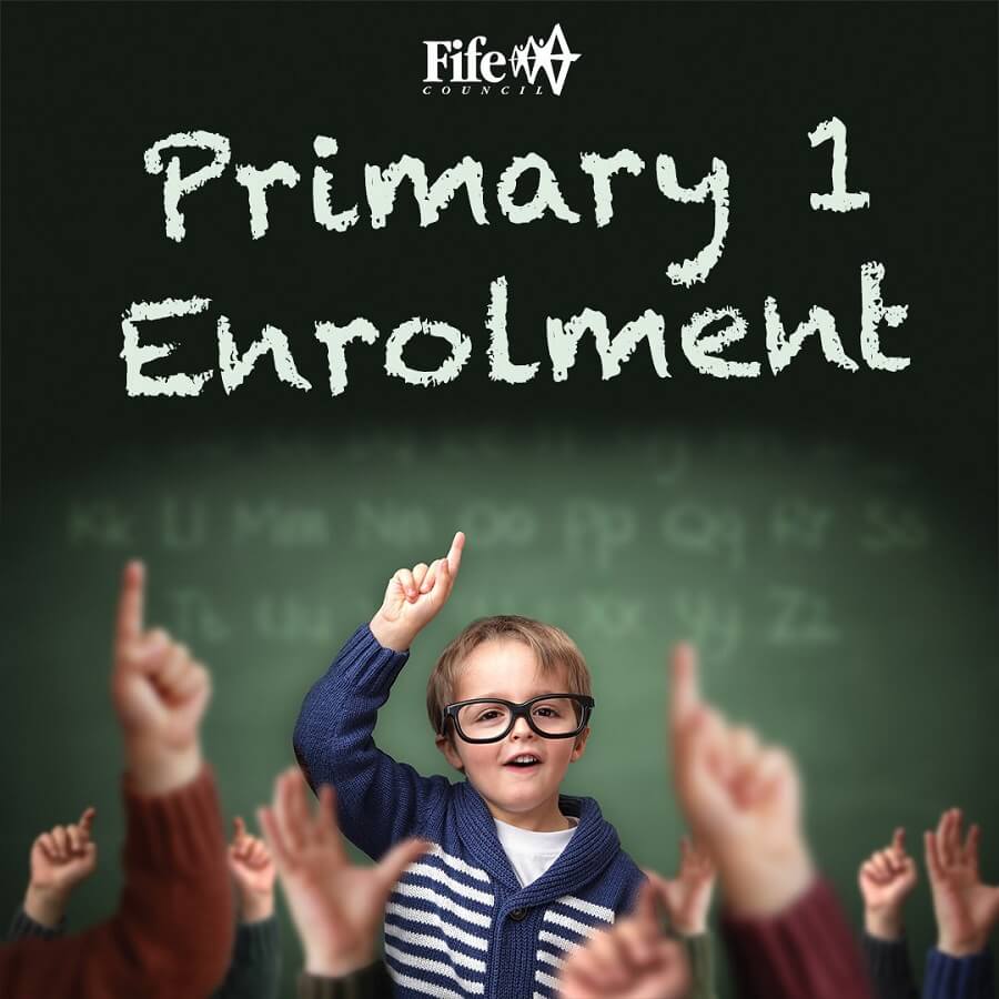 Primary 1 enrolment 2021-22 Primary one enrolment: Children with their hands up